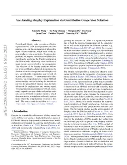 Accelerating Shapley Explanation via Contributive Cooperator Selection