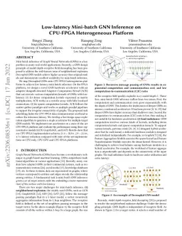 Low-latency Mini-batch GNN Inference on CPU-FPGA Heterogeneous Platform