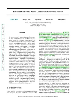 Reframed GES with a Neural Conditional Dependence Measure