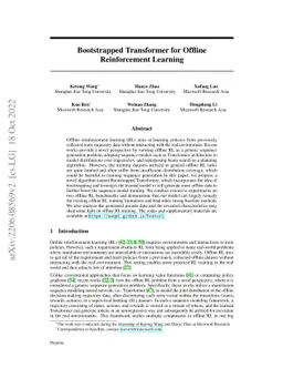 Bootstrapped Transformer for Offline Reinforcement Learning
