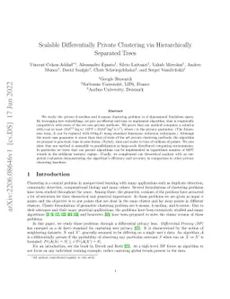 Scalable Differentially Private Clustering via Hierarchically Separated
  Trees