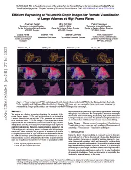 Efficient Raycasting of Volumetric Depth Images for Remote Visualization
  of Large Volumes at High Frame Rates