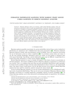 Iterative importance sampling with Markov chain Monte Carlo sampling in
  robust Bayesian analysis