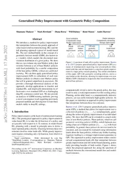 Generalised Policy Improvement with Geometric Policy Composition