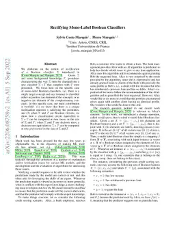 Rectifying Mono-Label Boolean Classifiers