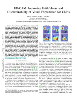 FD-CAM: Improving Faithfulness and Discriminability of Visual
  Explanation for CNNs