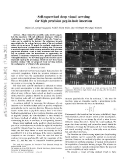 Self-supervised deep visual servoing for high precision peg-in-hole
  insertion