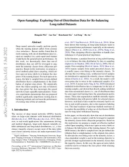Open-Sampling: Exploring Out-of-Distribution data for Re-balancing
  Long-tailed datasets