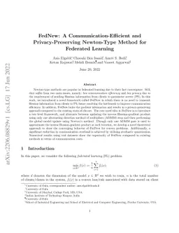FedNew: A Communication-Efficient and Privacy-Preserving Newton-Type
  Method for Federated Learning