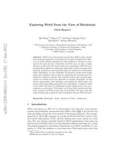 Exploring Web3 From the View of Blockchain