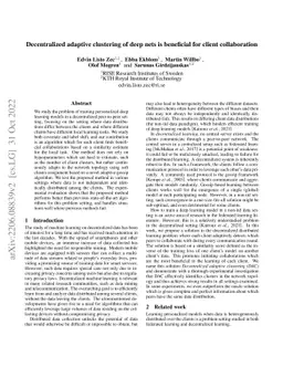 Decentralized adaptive clustering of deep nets is beneficial for client
  collaboration