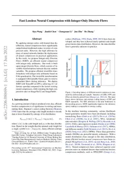 Fast Lossless Neural Compression with Integer-Only Discrete Flows