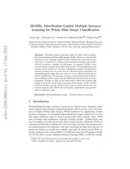 DGMIL: Distribution Guided Multiple Instance Learning for Whole Slide
  Image Classification