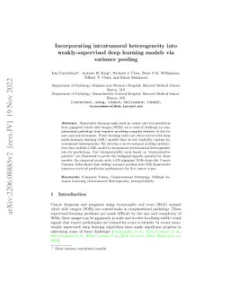 Incorporating intratumoral heterogeneity into weakly-supervised deep
  learning models via variance pooling