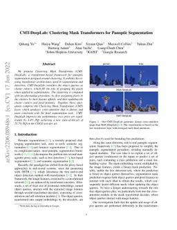CMT-DeepLab: Clustering Mask Transformers for Panoptic Segmentation