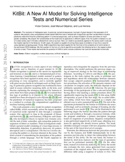 KitBit: A New AI Model for Solving Intelligence Tests and Numerical
  Series