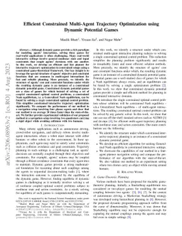 Efficient Constrained Multi-Agent Trajectory Optimization using Dynamic
  Potential Games