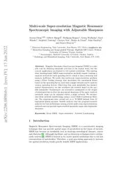Multi-scale Super-resolution Magnetic Resonance Spectroscopic Imaging
  with Adjustable Sharpness