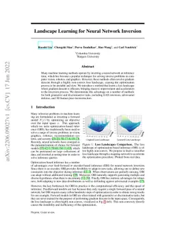 Landscape Learning for Neural Network Inversion
