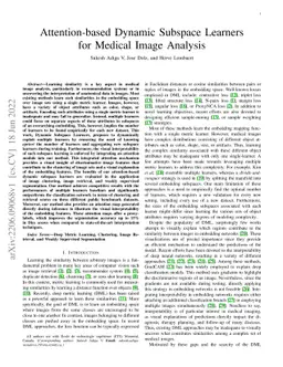 Attention-based Dynamic Subspace Learners for Medical Image Analysis