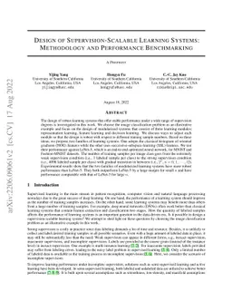 Design of Supervision-Scalable Learning Systems: Methodology and
  Performance Benchmarking