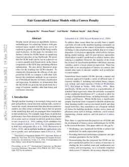 Fair Generalized Linear Models with a Convex Penalty