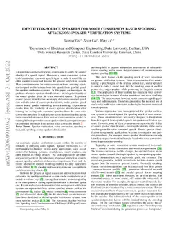 Identifying Source Speakers for Voice Conversion based Spoofing Attacks
  on Speaker Verification Systems