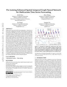Pre-training Enhanced Spatial-temporal Graph Neural Network for
  Multivariate Time Series Forecasting