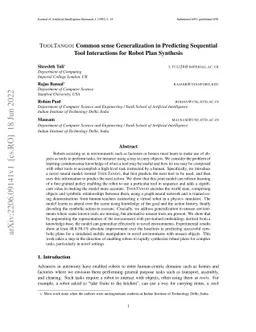 ToolTango: Common sense Generalization in Predicting Sequential Tool
  Interactions for Robot Plan Synthesis