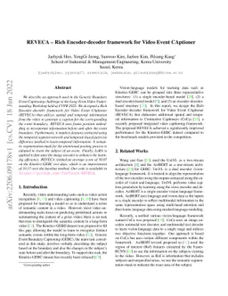 REVECA -- Rich Encoder-decoder framework for Video Event CAptioner