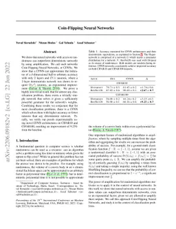 Coin Flipping Neural Networks
