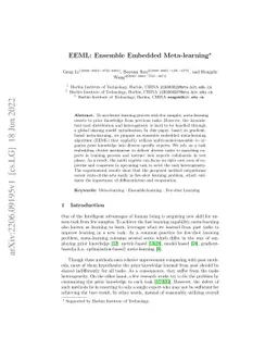 EEML: Ensemble Embedded Meta-learning