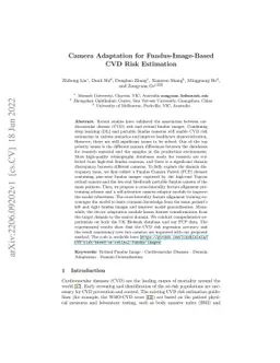 Camera Adaptation for Fundus-Image-Based CVD Risk Estimation