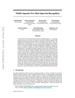 Model-Agnostic Few-Shot Open-Set Recognition