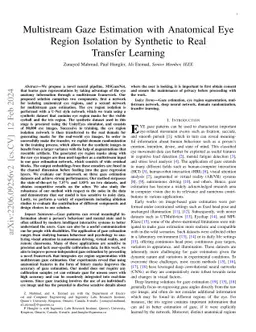 Multistream Gaze Estimation with Anatomical Eye Region Isolation by
  Synthetic to Real Transfer Learning