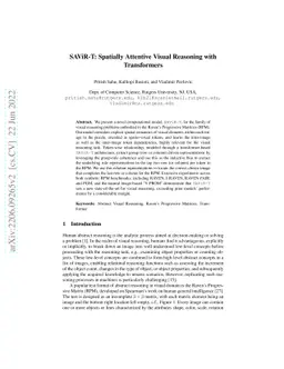 SAViR-T: Spatially Attentive Visual Reasoning with Transformers