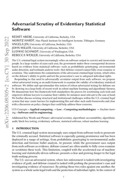 Adversarial Scrutiny of Evidentiary Statistical Software