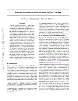 Bayesian Optimization under Stochastic Delayed Feedback