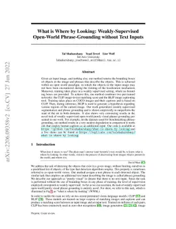 What is Where by Looking: Weakly-Supervised Open-World Phrase-Grounding
  without Text Inputs