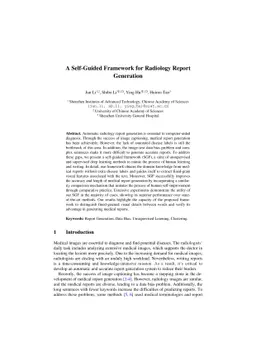 A Self-Guided Framework for Radiology Report Generation