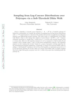 Sampling from Log-Concave Distributions over Polytopes via a
  Soft-Threshold Dikin Walk