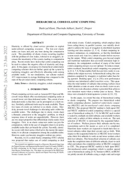 Hierarchical coded elastic computing