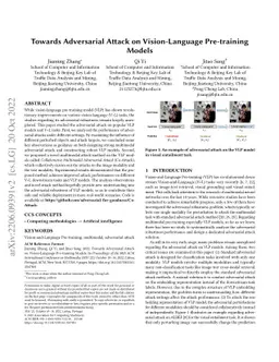 Towards Adversarial Attack on Vision-Language Pre-training Models