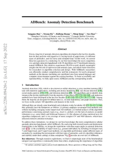 ADBench: Anomaly Detection Benchmark