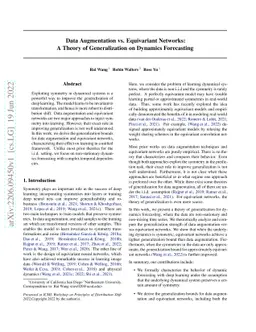 Data Augmentation vs. Equivariant Networks: A Theory of Generalization
  on Dynamics Forecasting