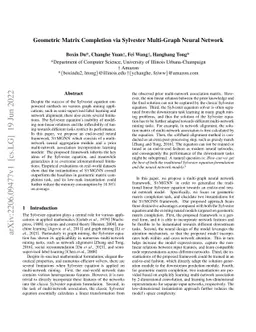 Geometric Matrix Completion via Sylvester Multi-Graph Neural Network