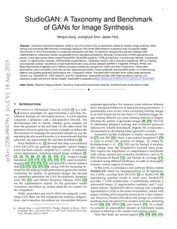 StudioGAN: A Taxonomy and Benchmark of GANs for Image Synthesis