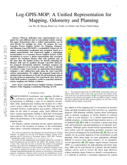 Log-GPIS-MOP: A Unified Representation for Mapping, Odometry and
  Planning