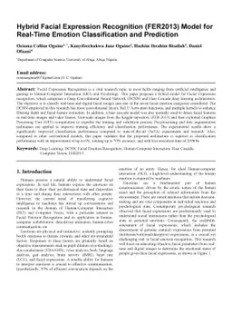 Hybrid Facial Expression Recognition (FER2013) Model for Real-Time
  Emotion Classification and Prediction