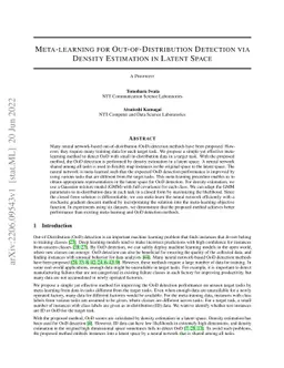 Meta-learning for Out-of-Distribution Detection via Density Estimation
  in Latent Space